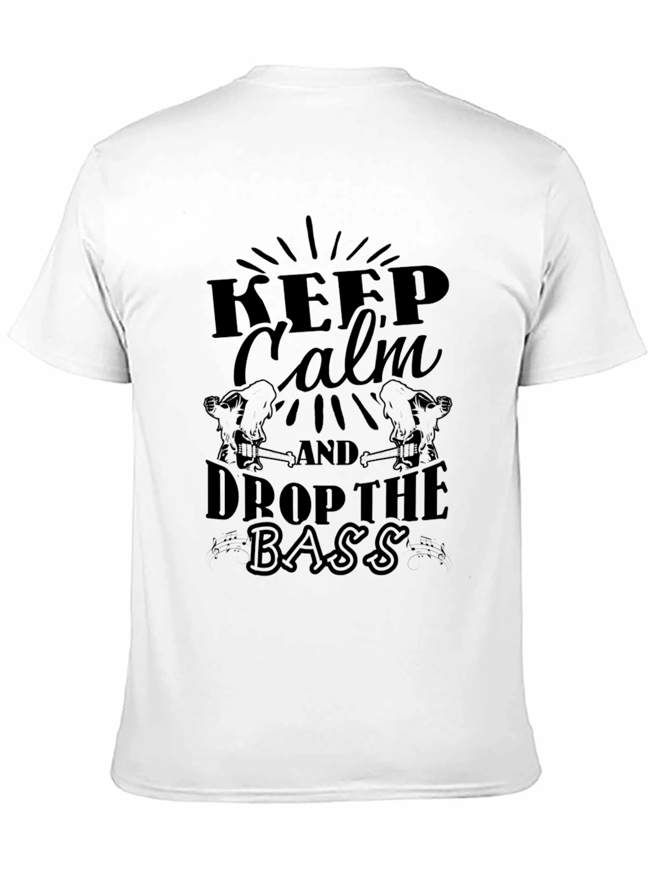 Keep Calm Drop the Bass Black Graphic Tee