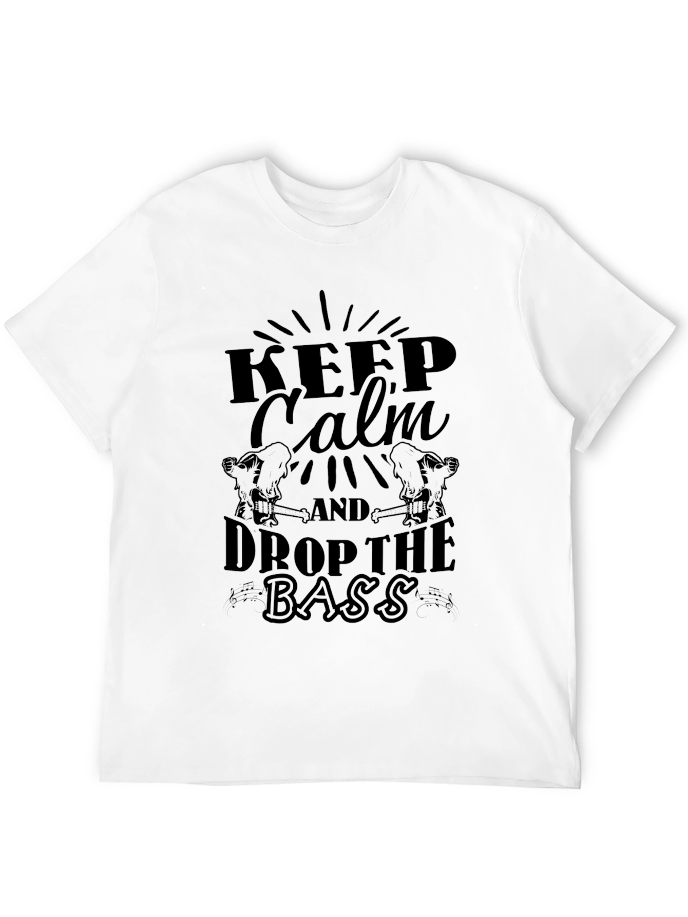 Keep Calm Drop the Bass Black Graphic Tee