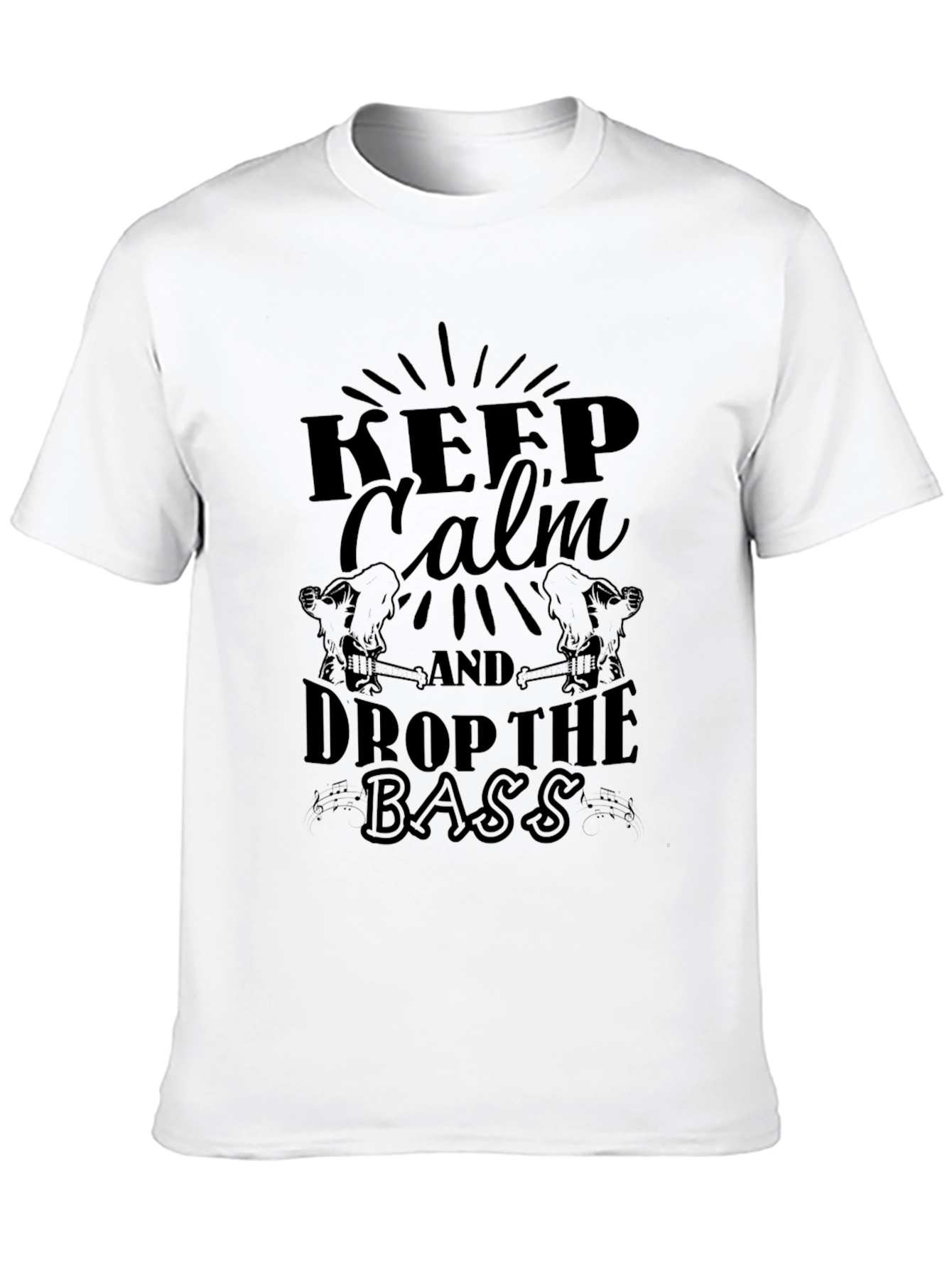 Keep Calm Drop the Bass Black Graphic Tee