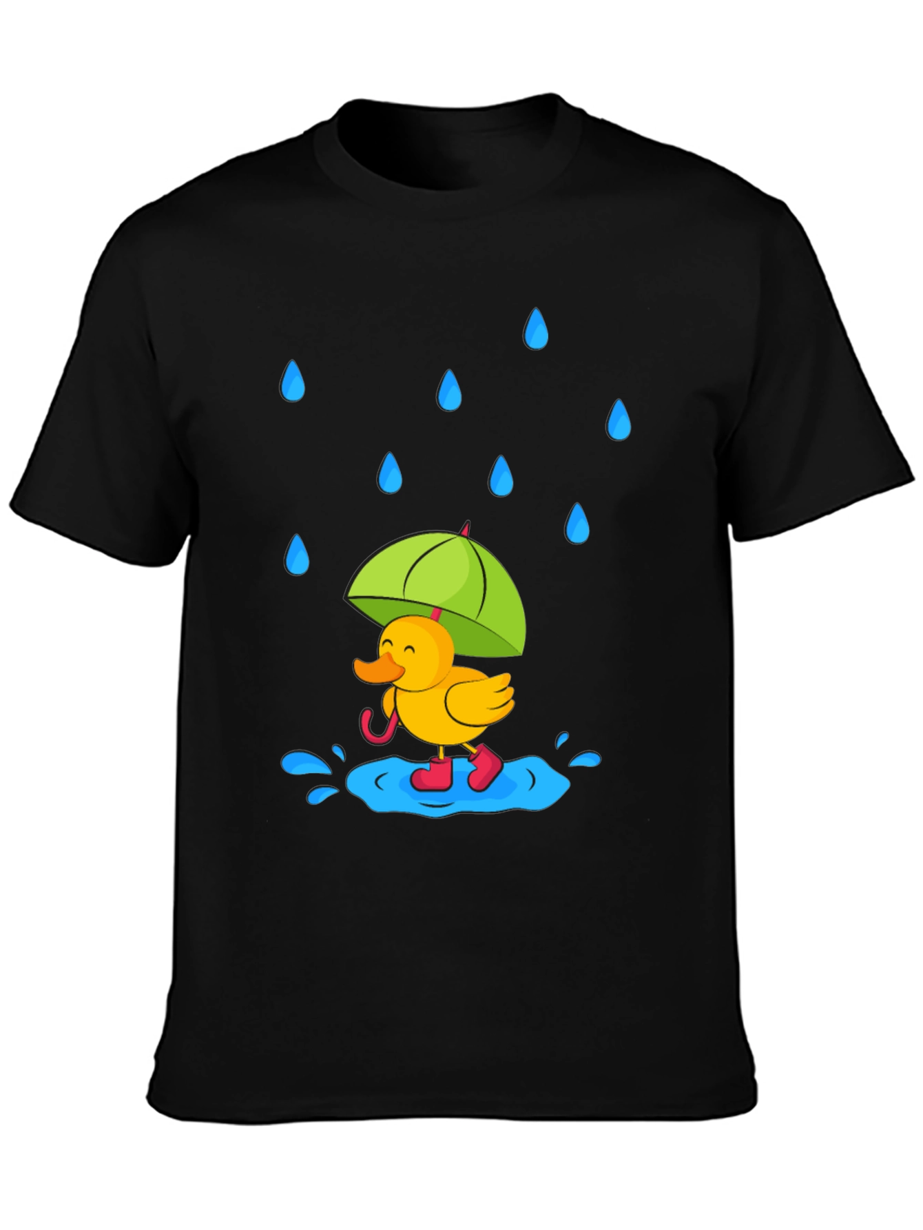 Rainy Day Duck T-Shirt - Cute Cartoon Graphic Tee