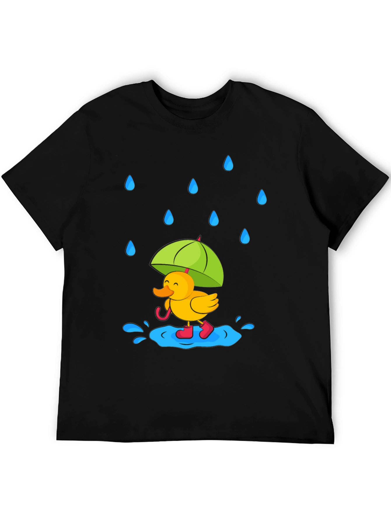 Rainy Day Duck T-Shirt - Cute Cartoon Graphic Tee