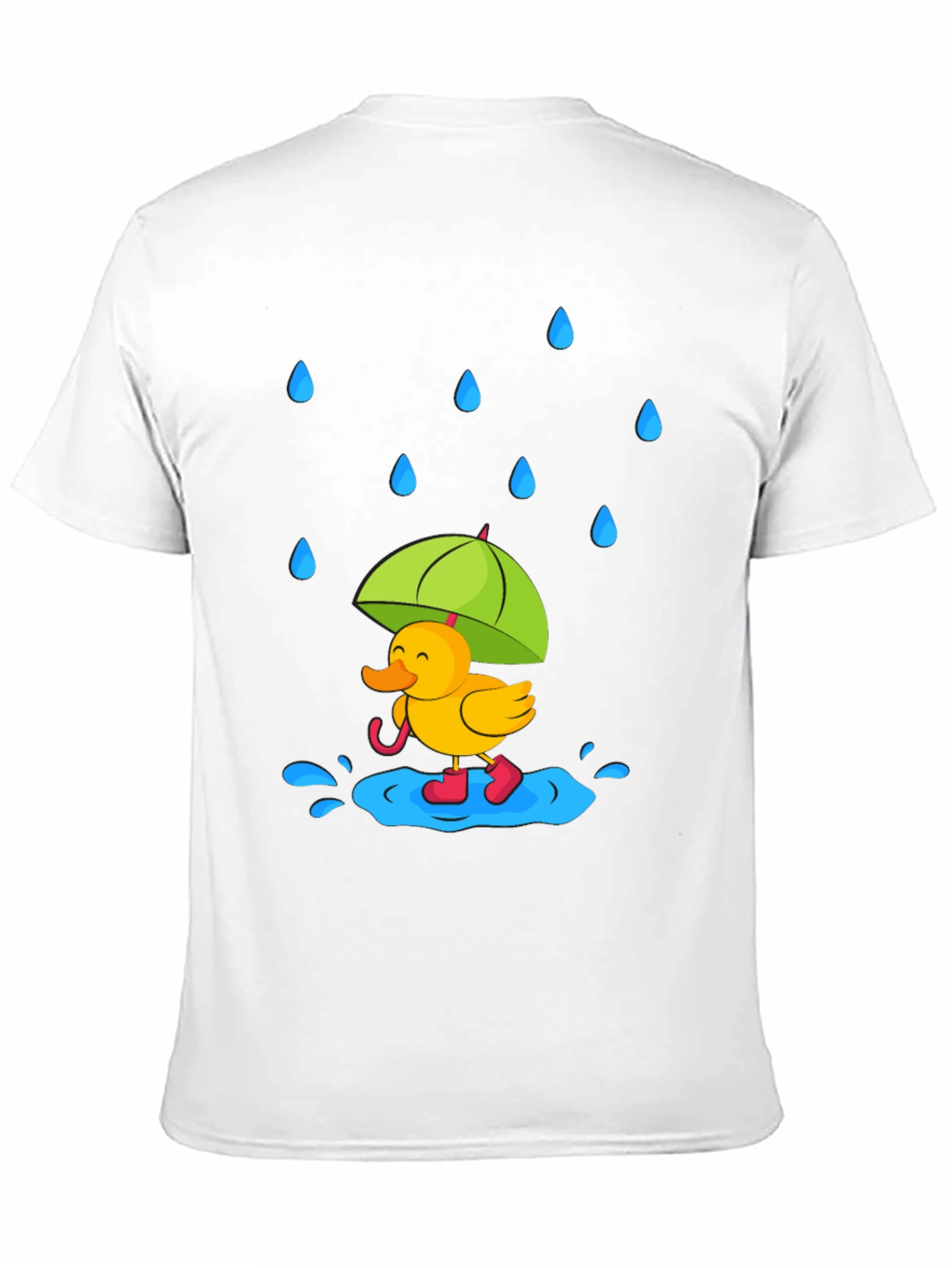 Rainy Day Duck T-Shirt - Cute Cartoon Graphic Tee