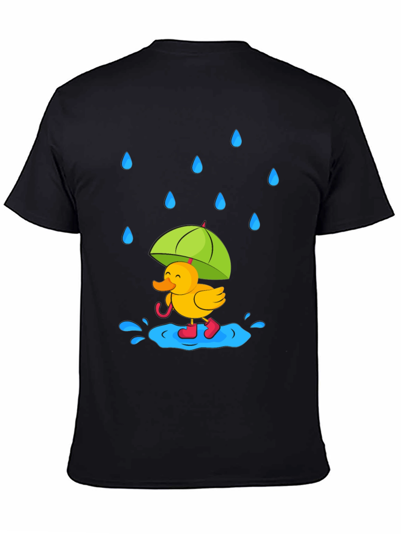 Rainy Day Duck T-Shirt - Cute Cartoon Graphic Tee