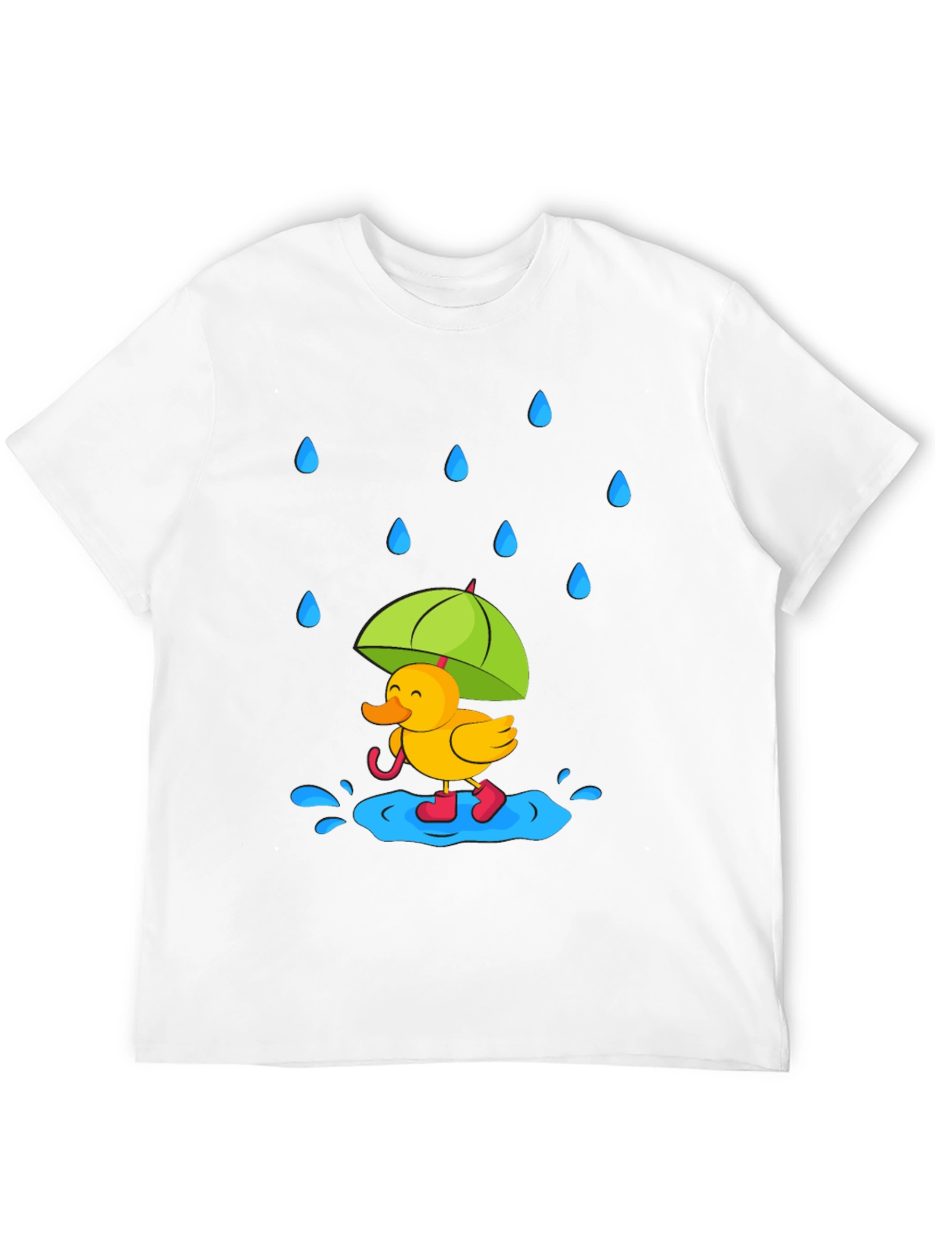 Rainy Day Duck T-Shirt - Cute Cartoon Graphic Tee