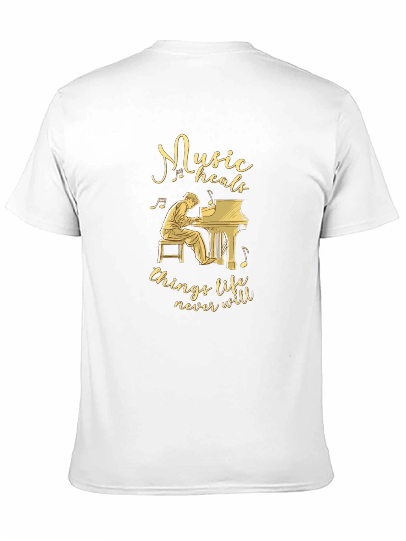 Music Heals Piano Graphic Tee