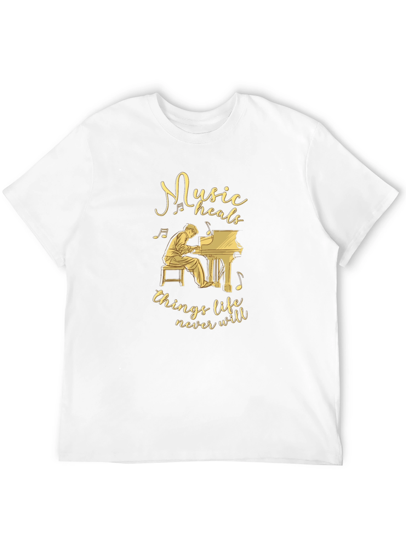 Music Heals Piano Graphic Tee