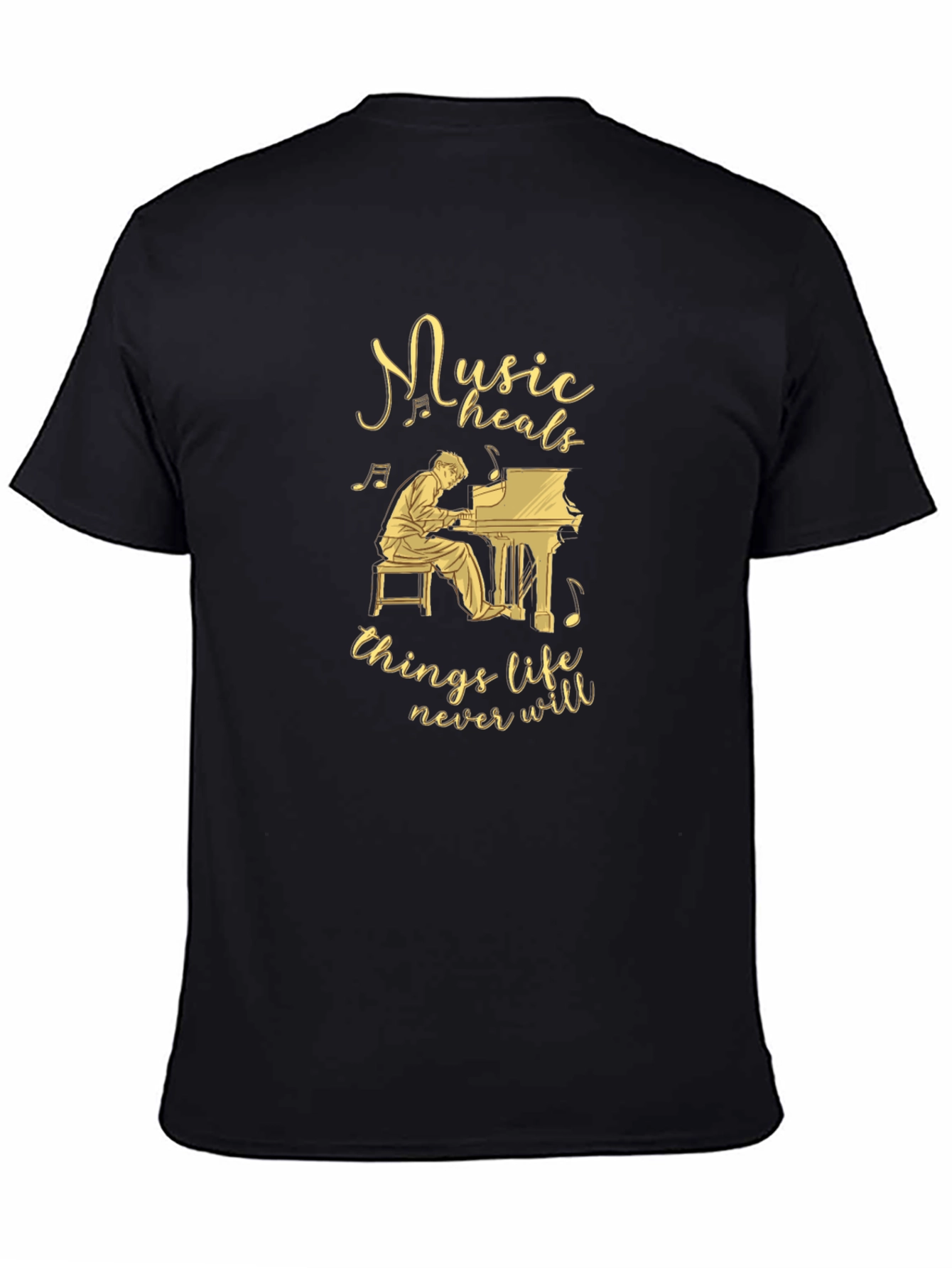 Music Heals Piano Graphic Tee
