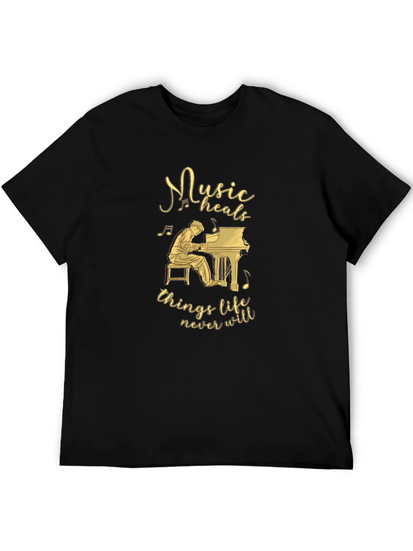 Music Heals Piano Graphic Tee