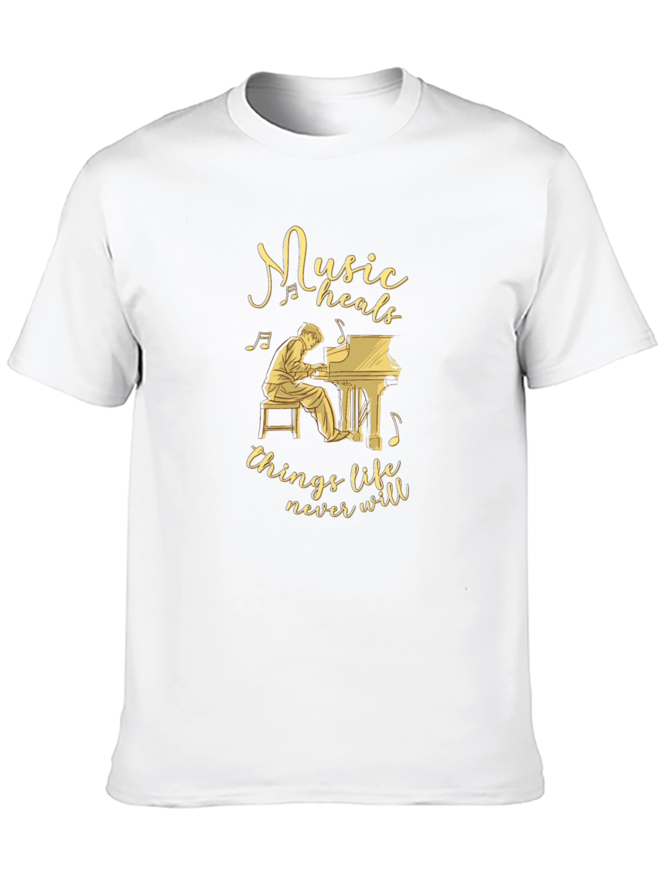 Music Heals Piano Graphic Tee