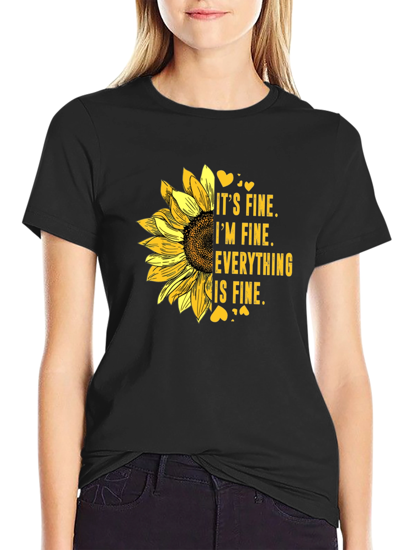 Its Fine Sunflower Graphic Tee