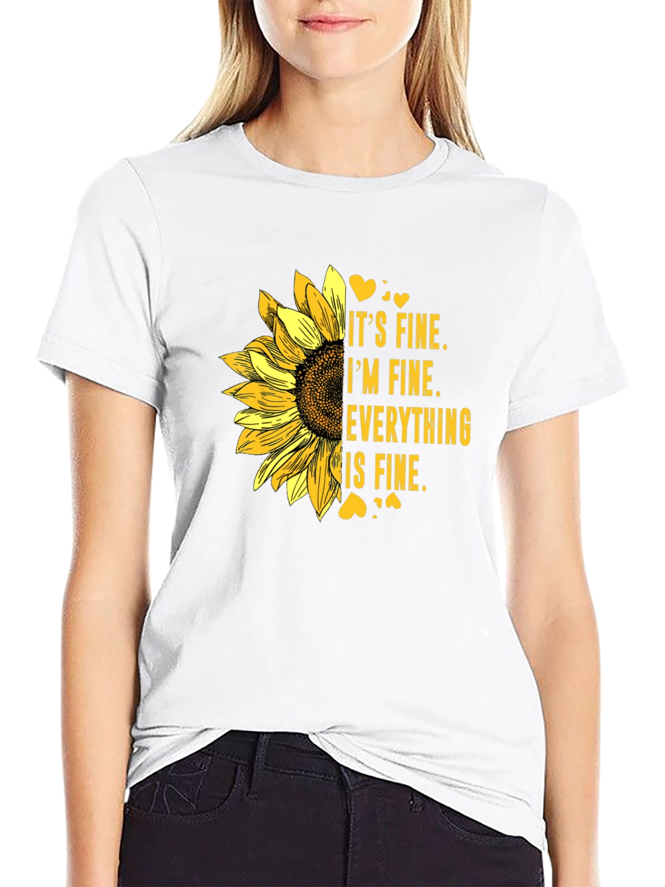 Its Fine Sunflower Graphic Tee