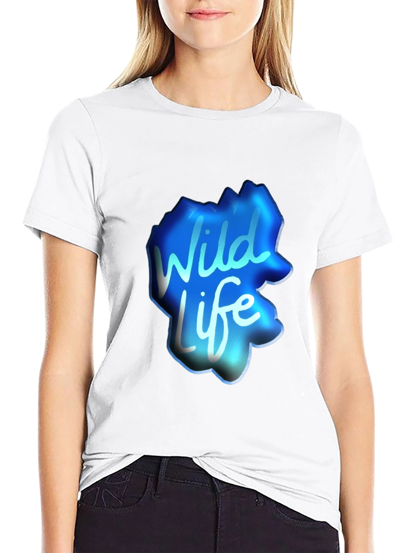Wildlife Graphic T-Shirt - Casual Black Tee
