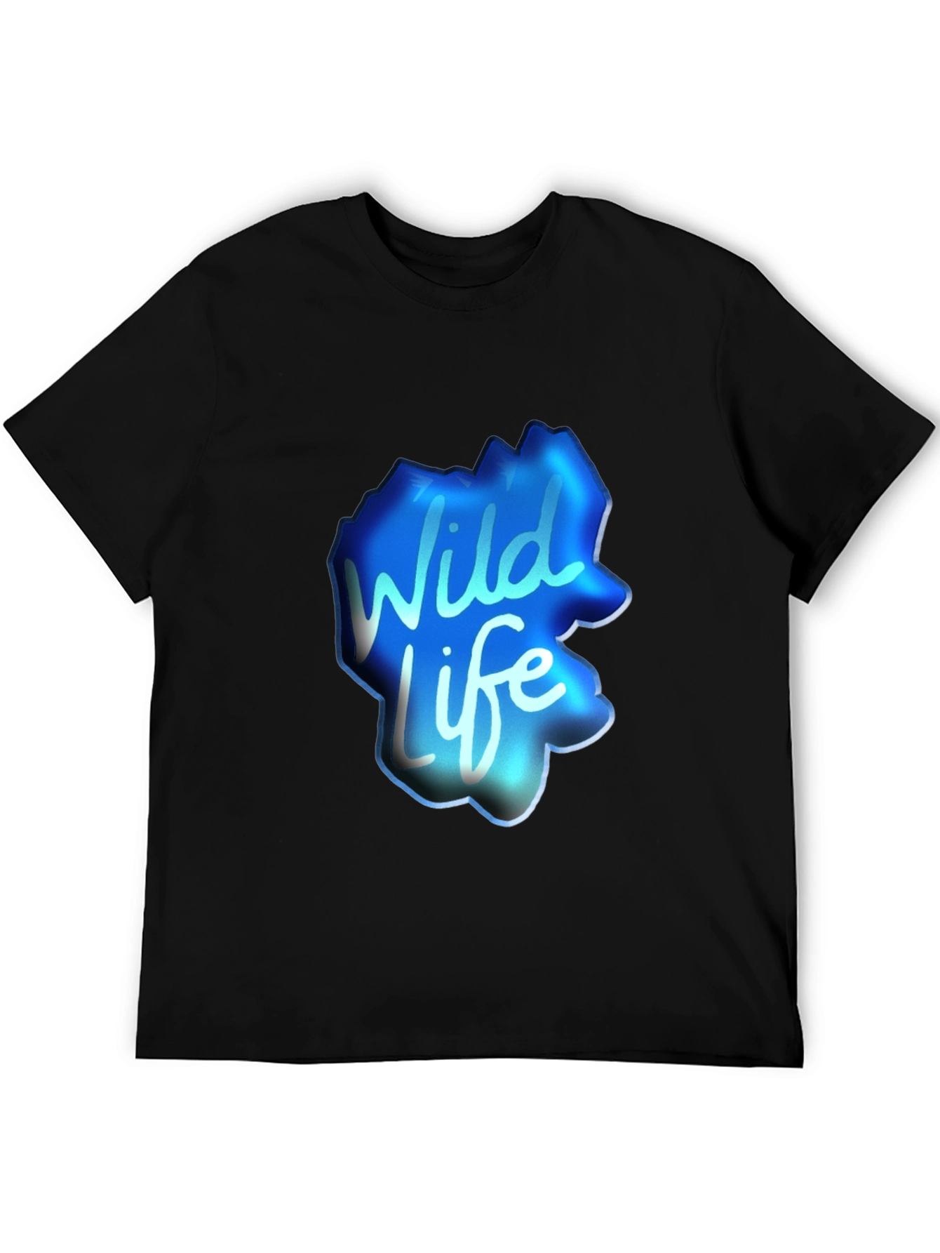Wildlife Graphic T-Shirt - Casual Black Tee