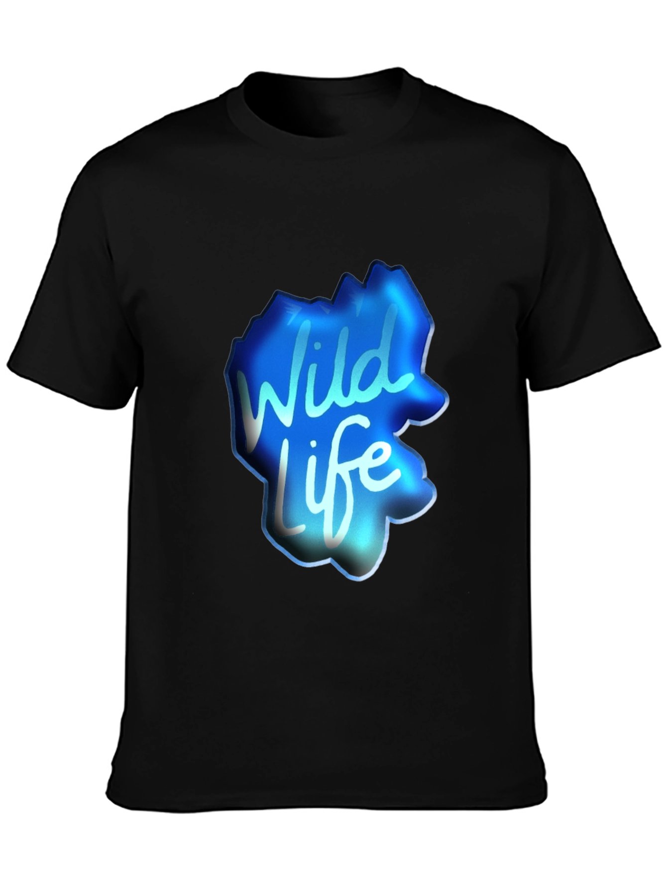 Wildlife Graphic T-Shirt - Casual Black Tee