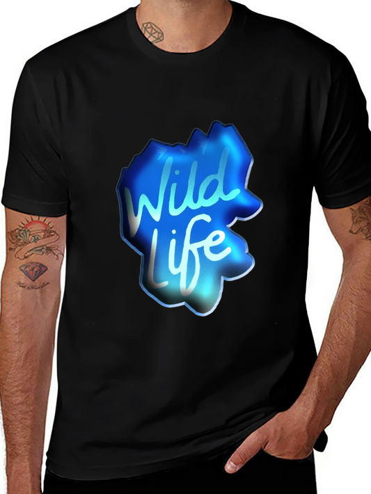 Wildlife Graphic T-Shirt - Casual Black Tee