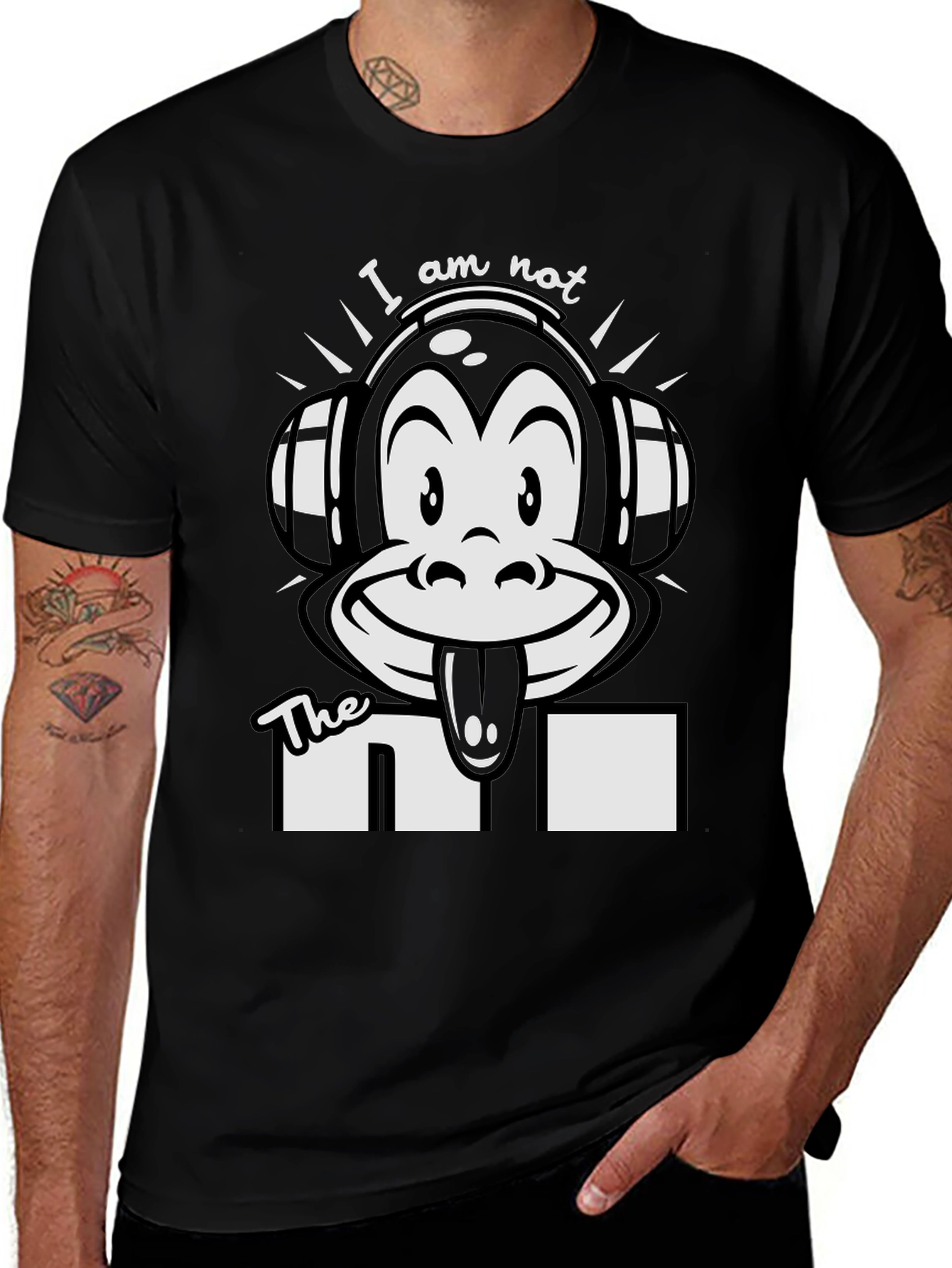 Monkey DJ Graphic T-Shirt - Funny Music Lover Tee