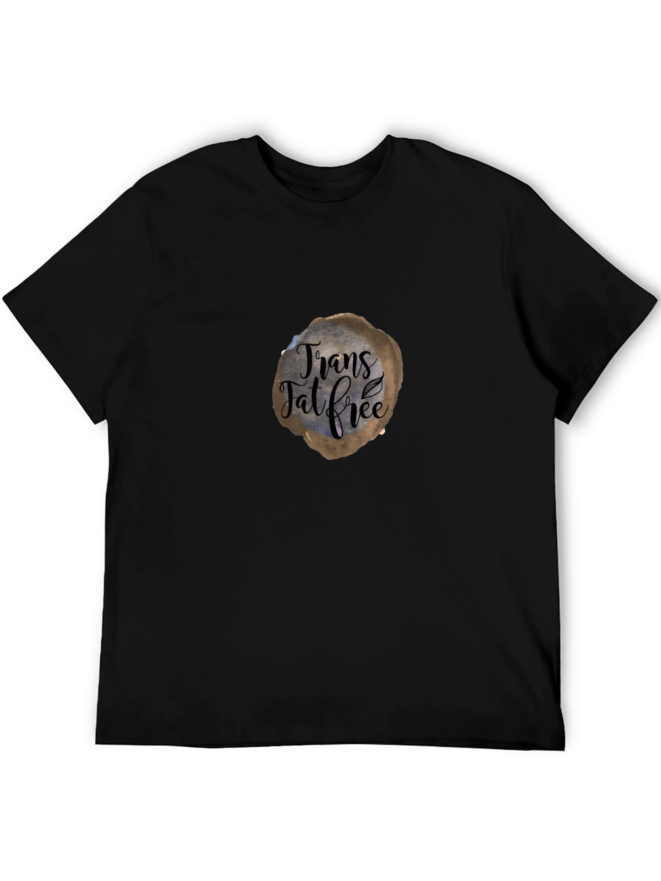 Trans Fat Free Graphic Tee - Unisex Black T-Shirt