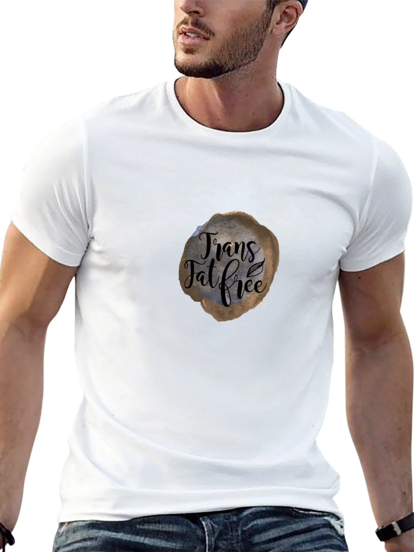 Trans Fat Free Graphic Tee - Unisex Black T-Shirt