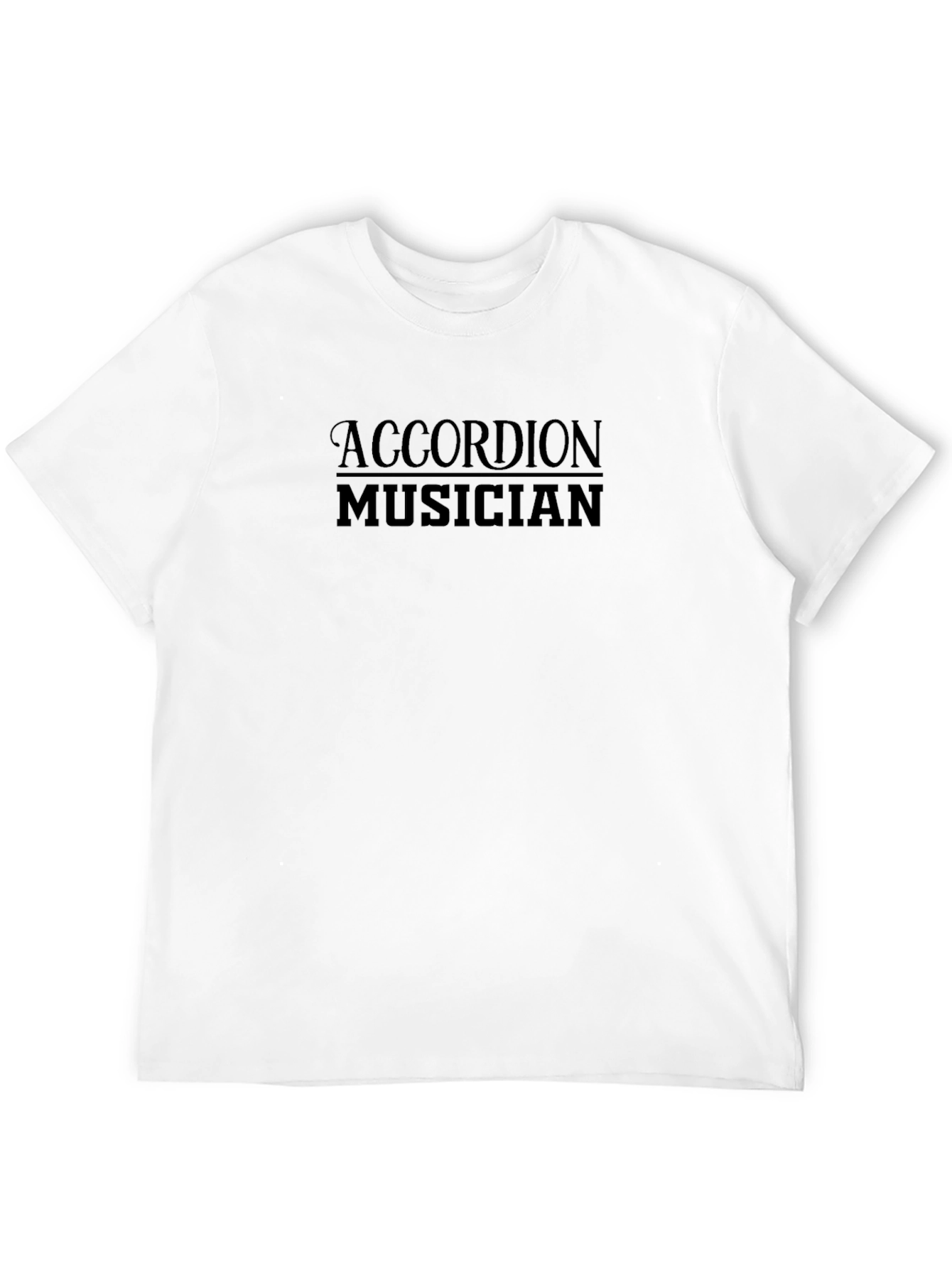 Accordion Musician Black Graphic T-Shirt