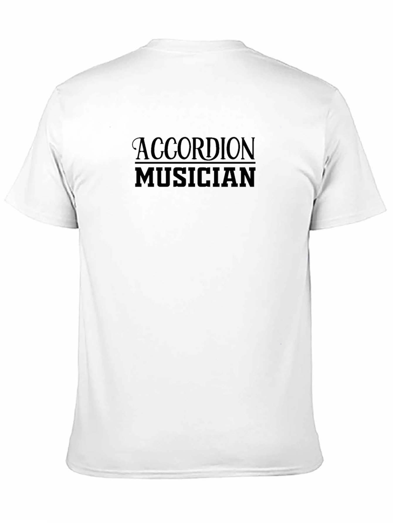 Accordion Musician Black Graphic T-Shirt