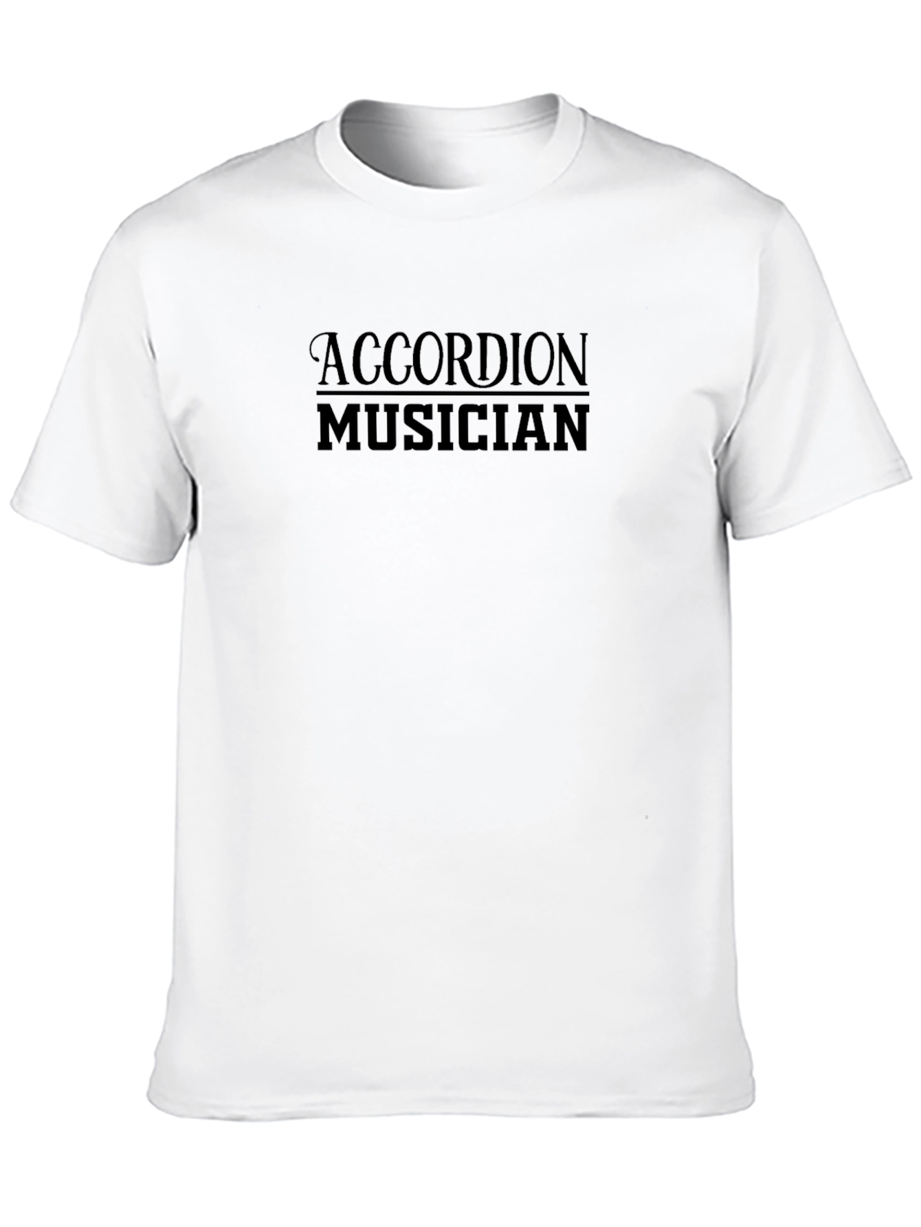 Accordion Musician Black Graphic T-Shirt