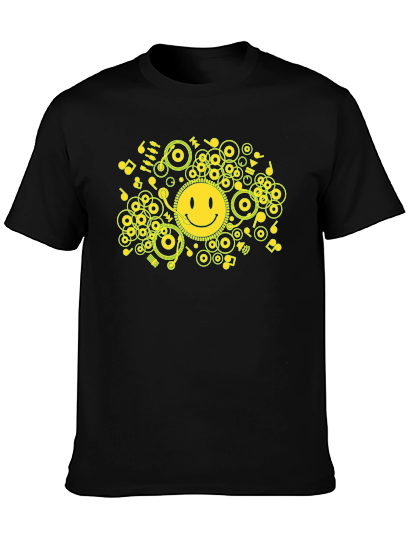 Smiley Face DJ Music T-Shirt
