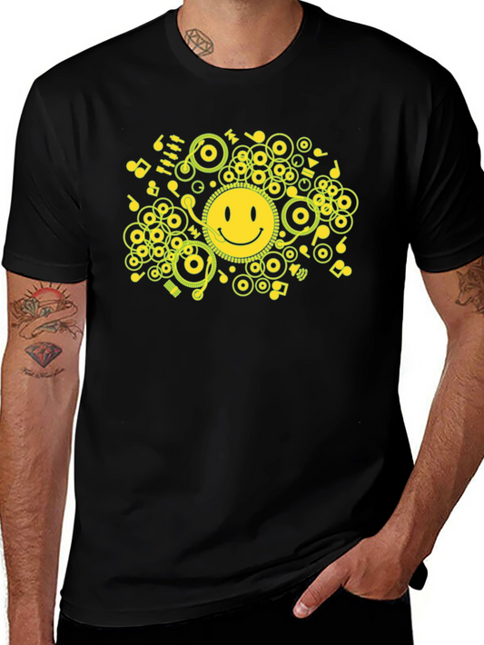 Smiley Face DJ Music T-Shirt