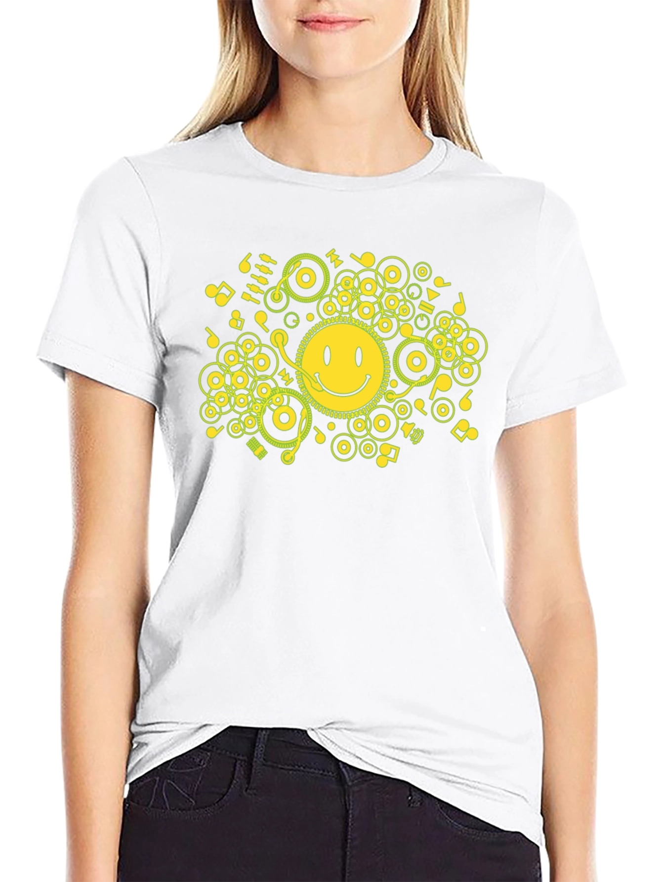 Smiley Face DJ Music T-Shirt
