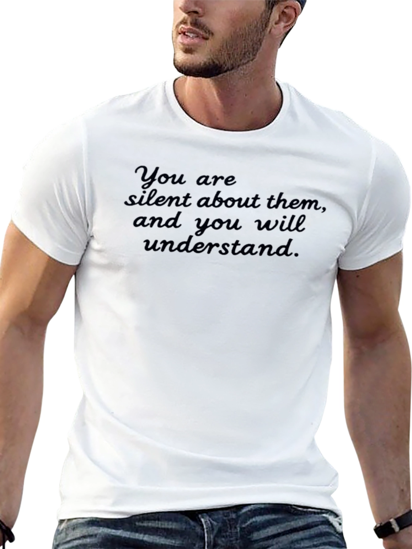 Black T-Shirt: Silent About Them Graphic Tee