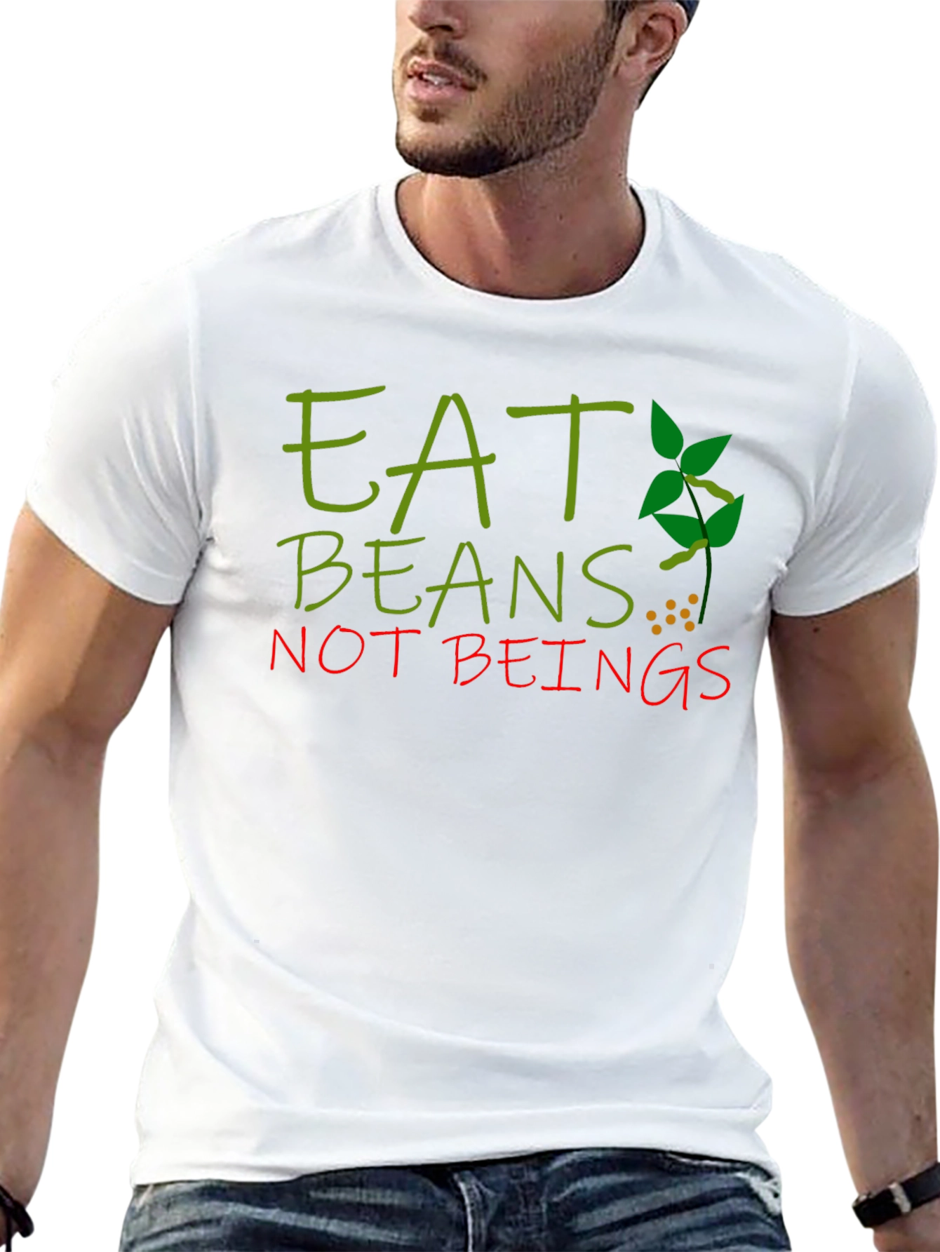 Eat Beans Not Beings Vegan T-Shirt