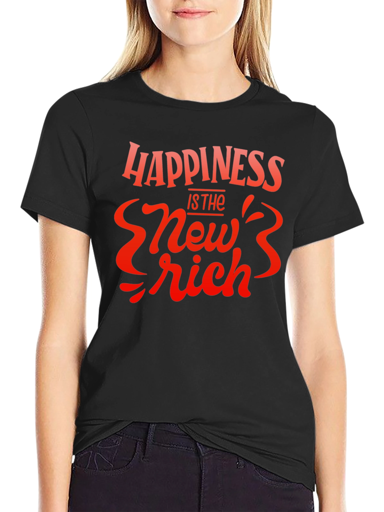 Happiness is the New Rich Graphic Tee