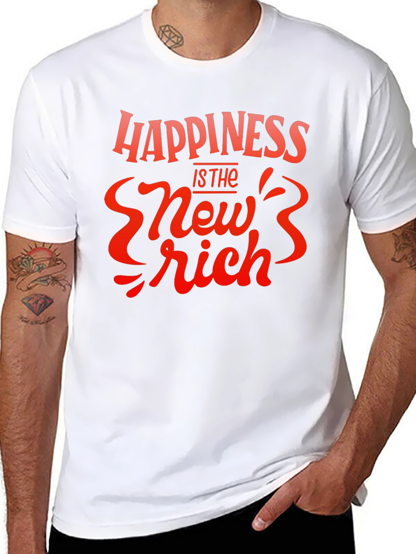 Happiness is the New Rich Graphic Tee