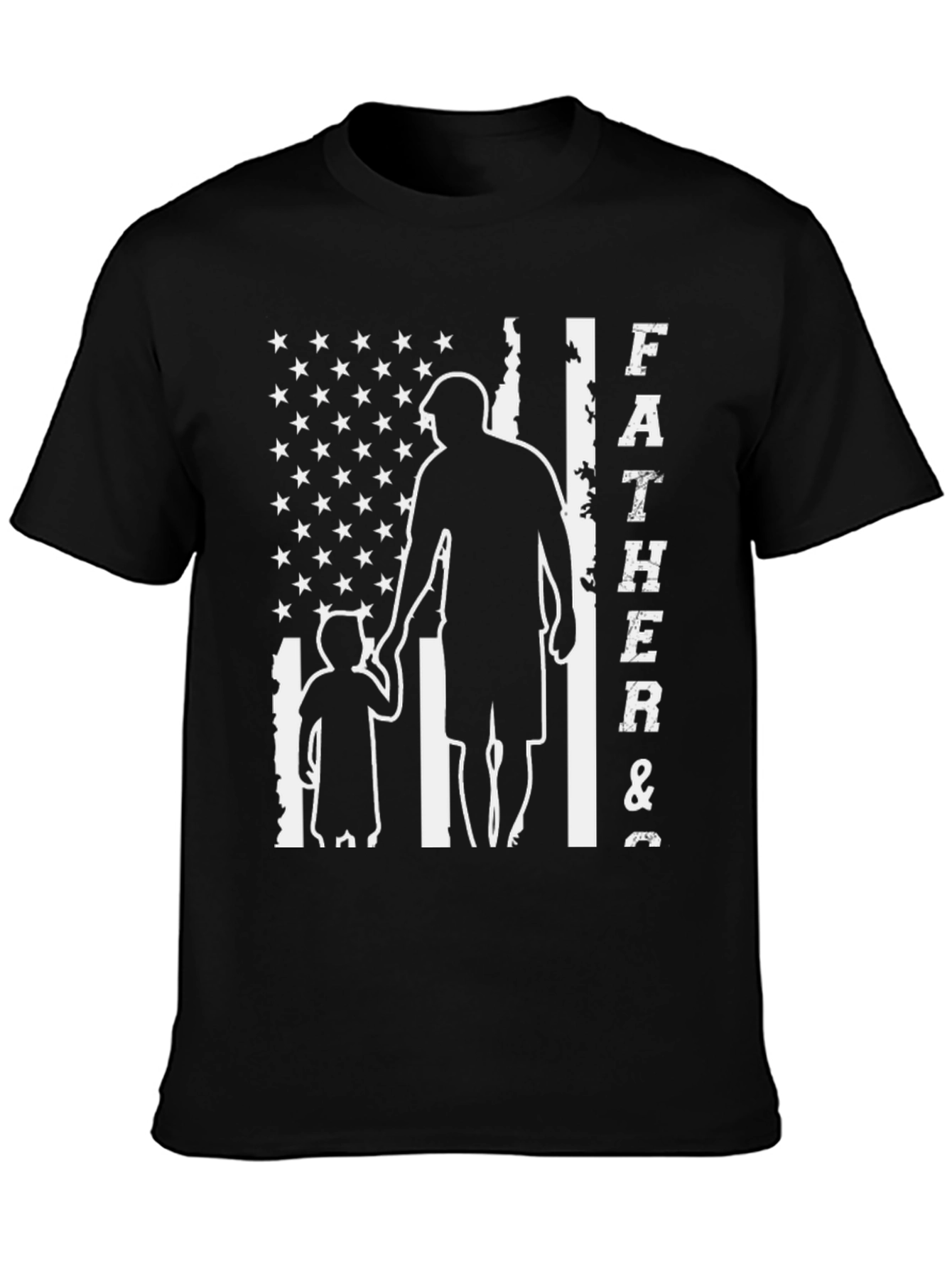Father & Son USA Flag Graphic T-Shirt