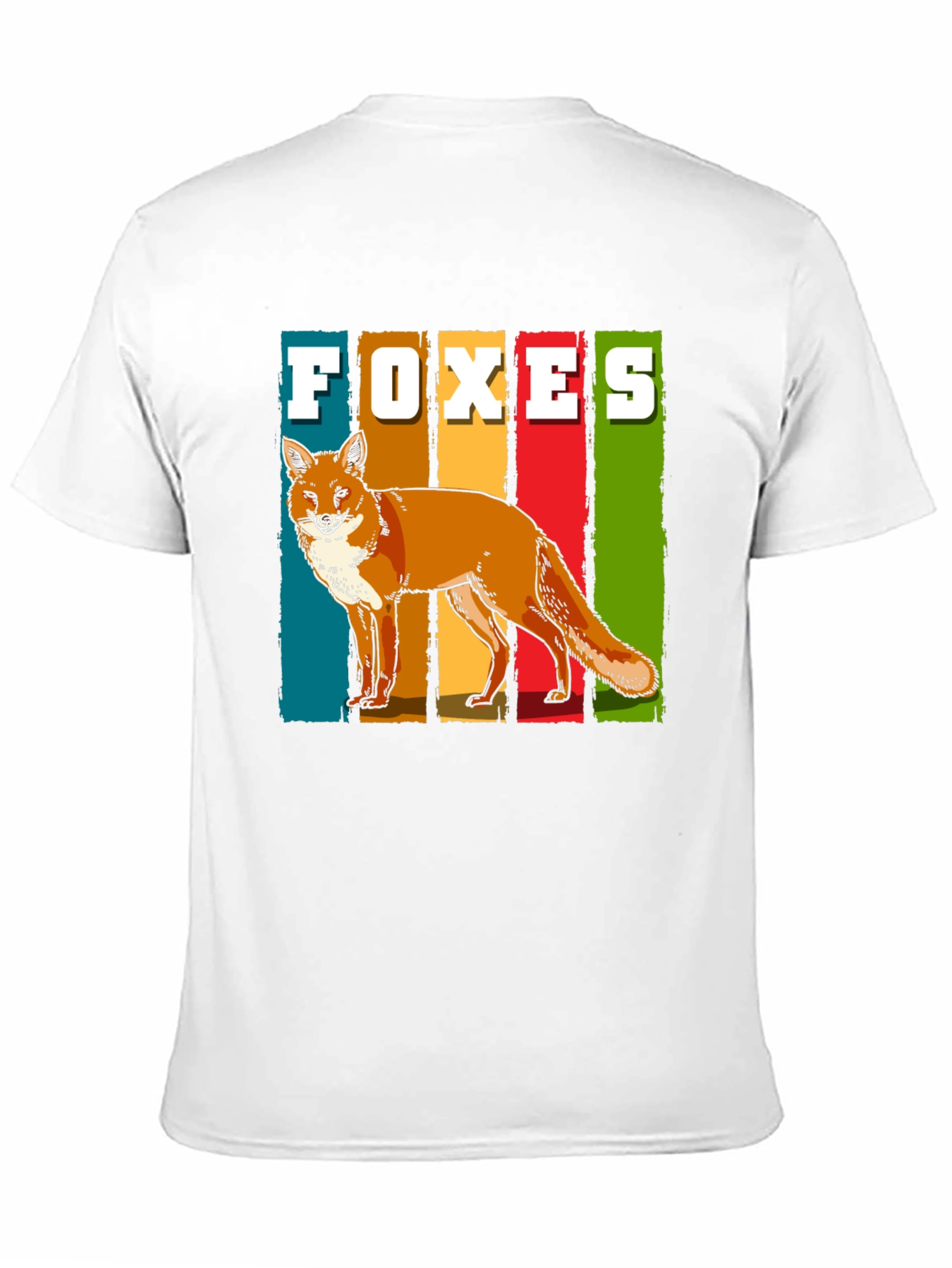 Retro Foxes Graphic T-Shirt - Stylish Wildlife Tee