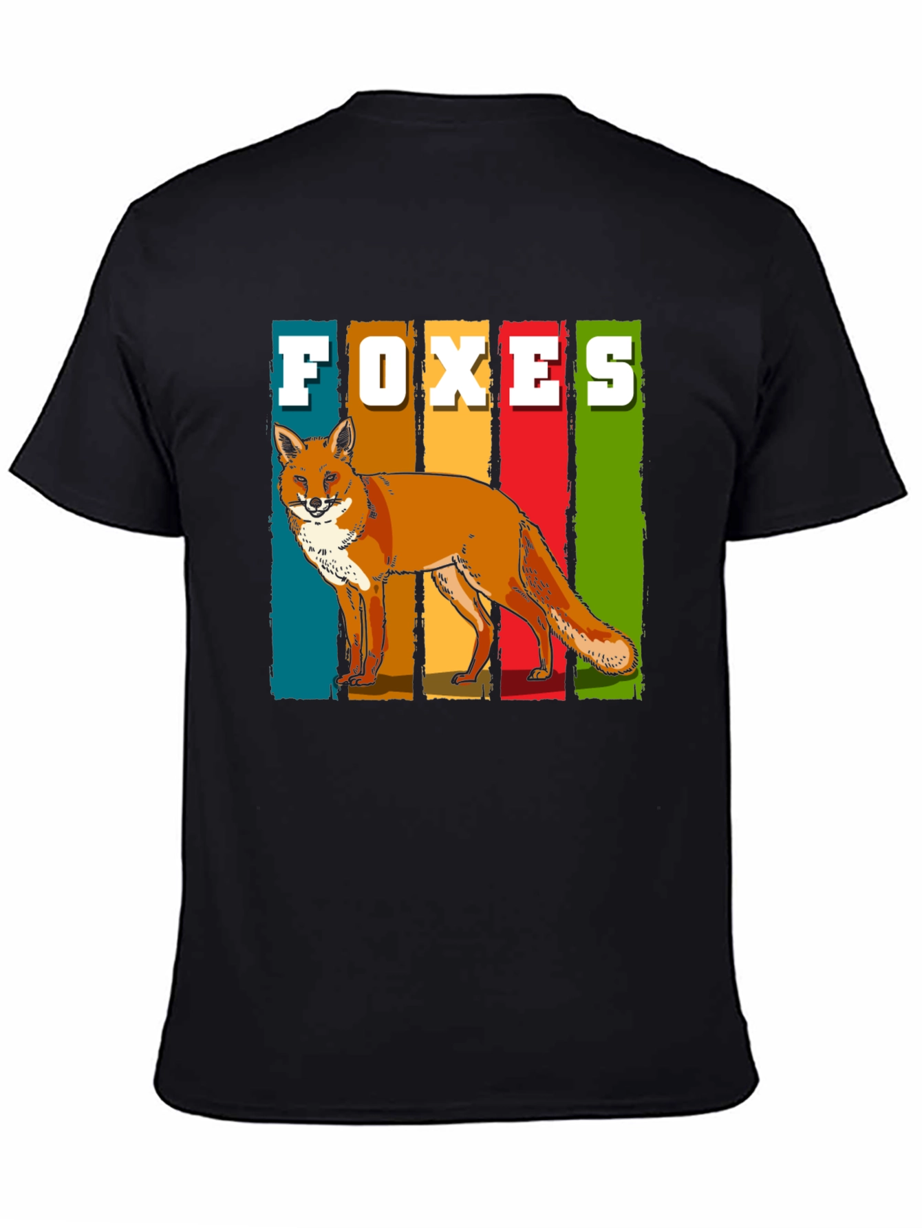 Retro Foxes Graphic T-Shirt - Stylish Wildlife Tee
