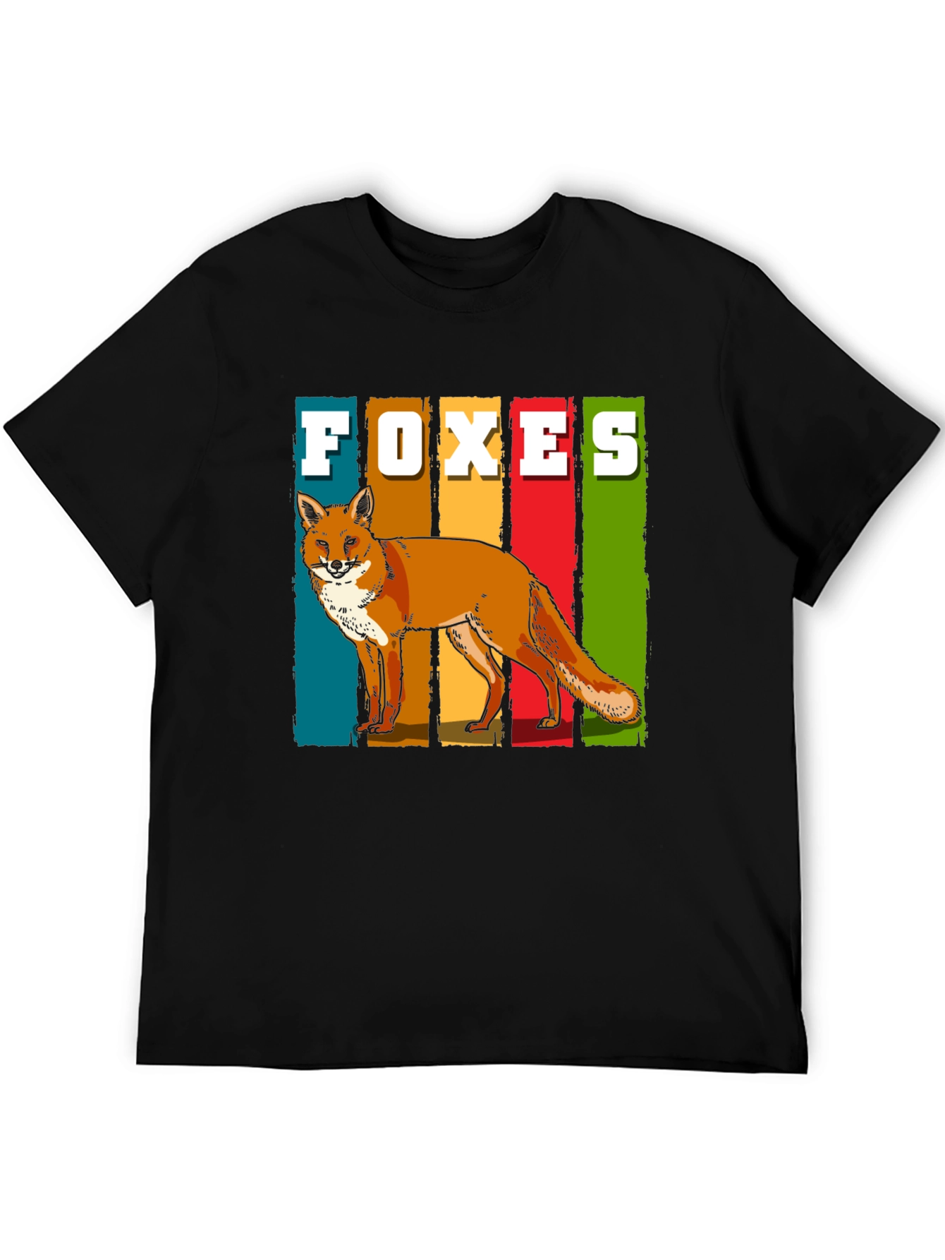 Retro Foxes Graphic T-Shirt - Stylish Wildlife Tee