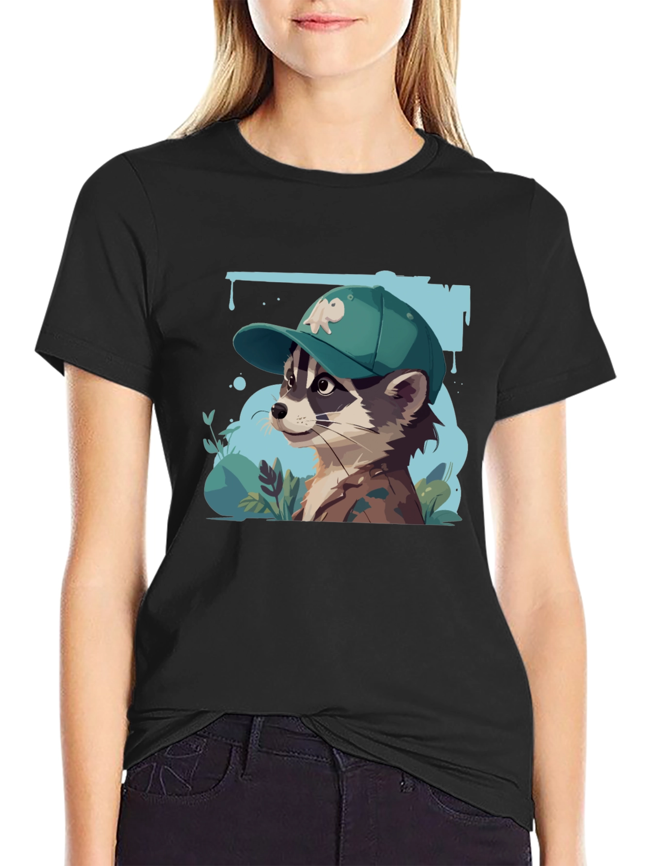 Raccoon Graphic Tee - Urban Style