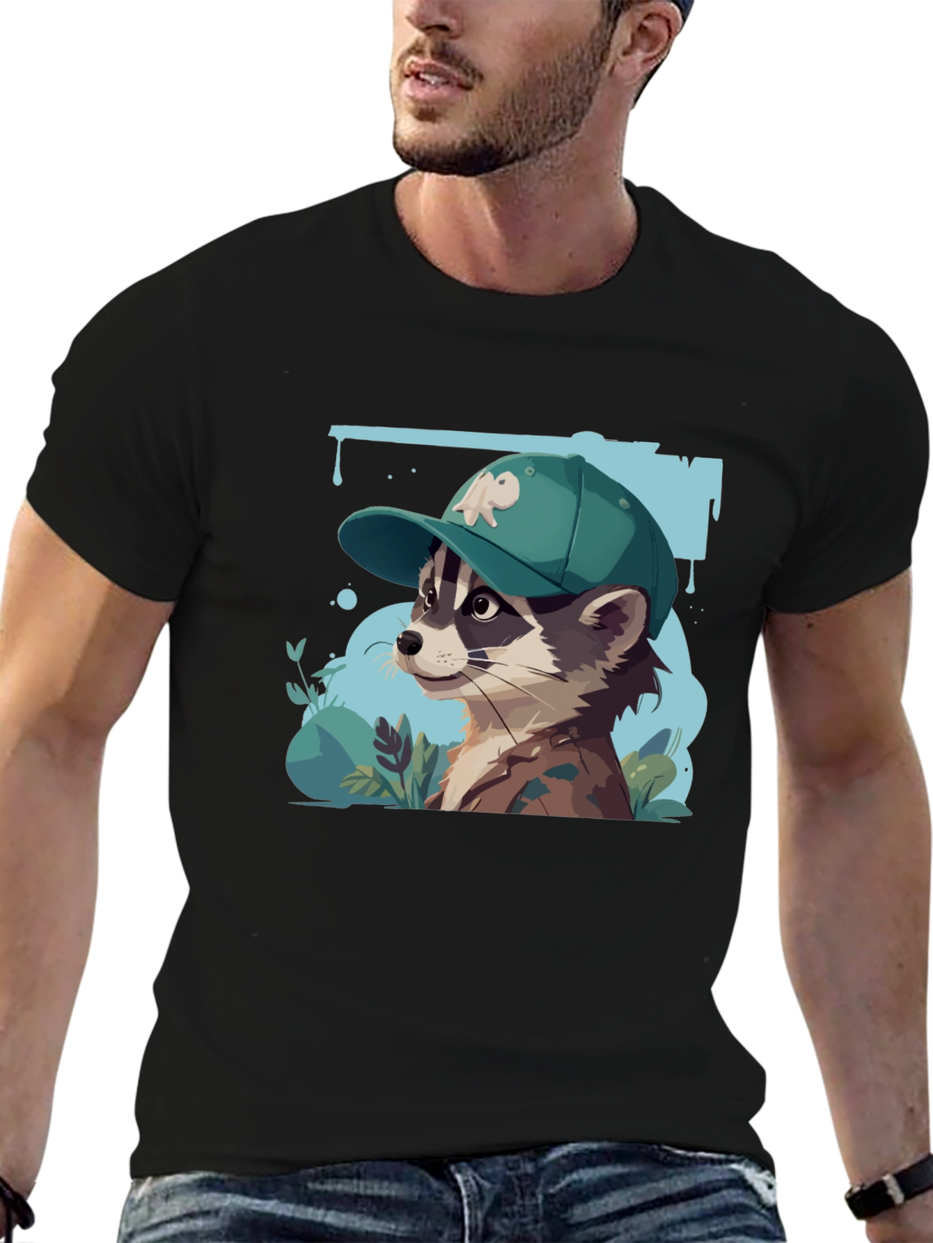 Raccoon Graphic Tee - Urban Style