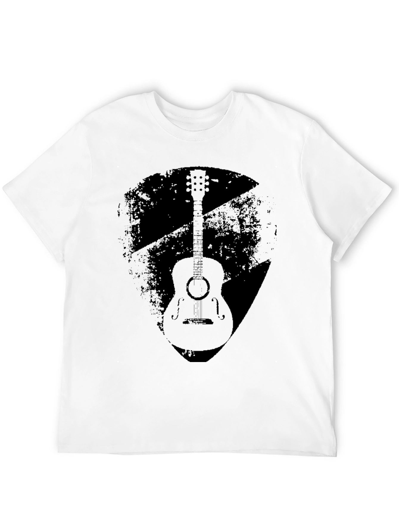 Distressed Guitar Graphic Tee - Black