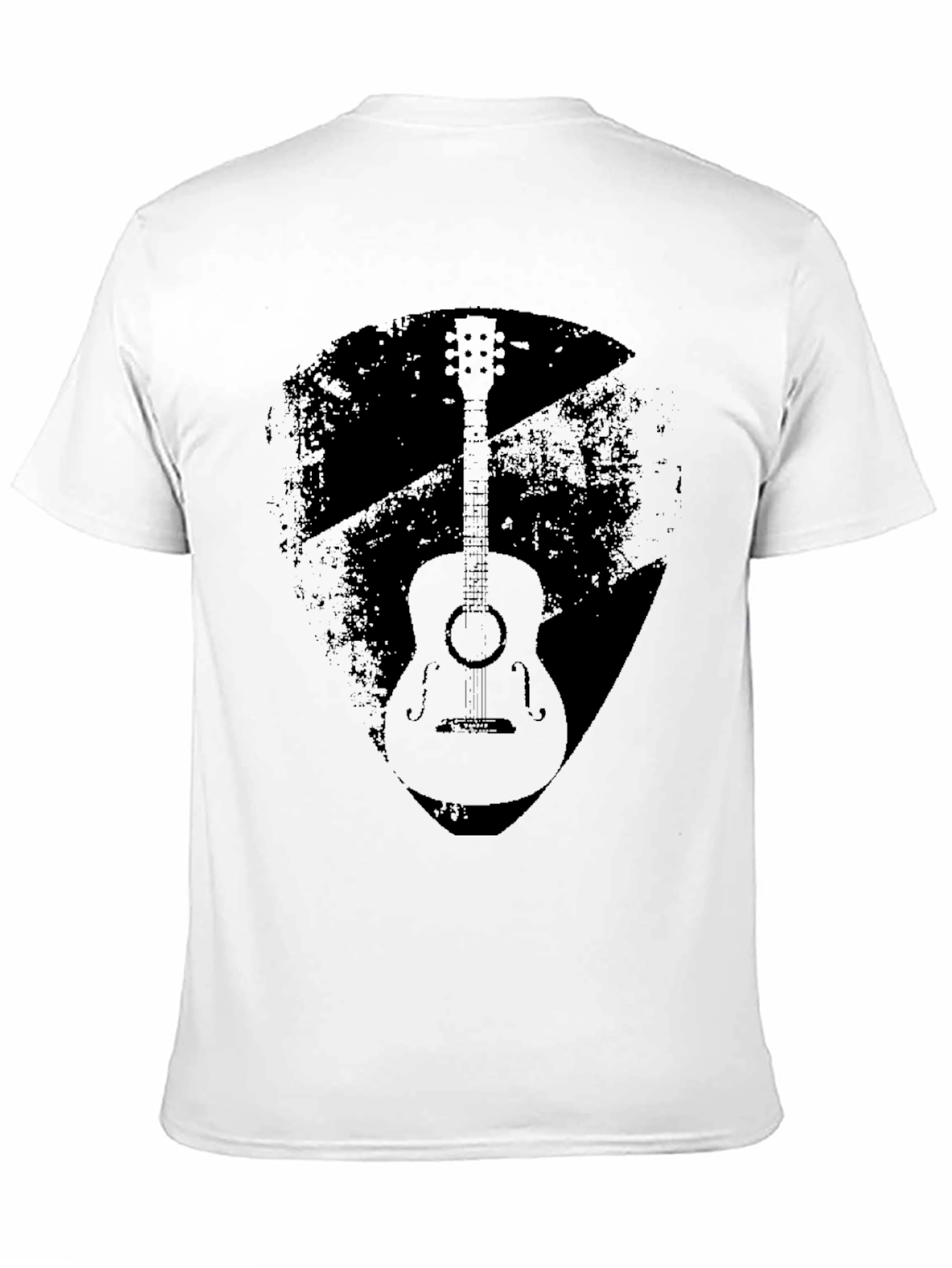 Distressed Guitar Graphic Tee - Black