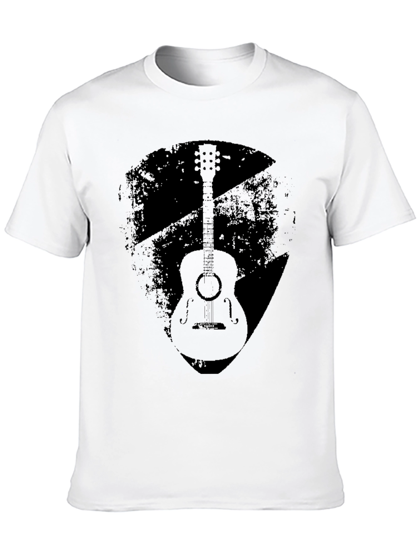 Distressed Guitar Graphic Tee - Black