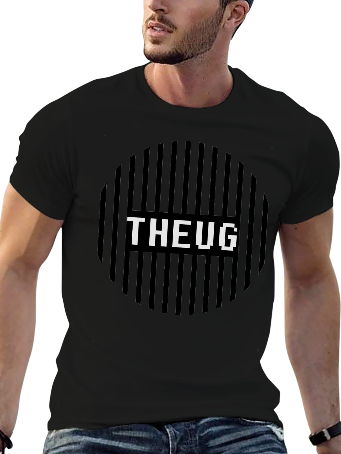 Retro THEUG Graphic Tee - Black