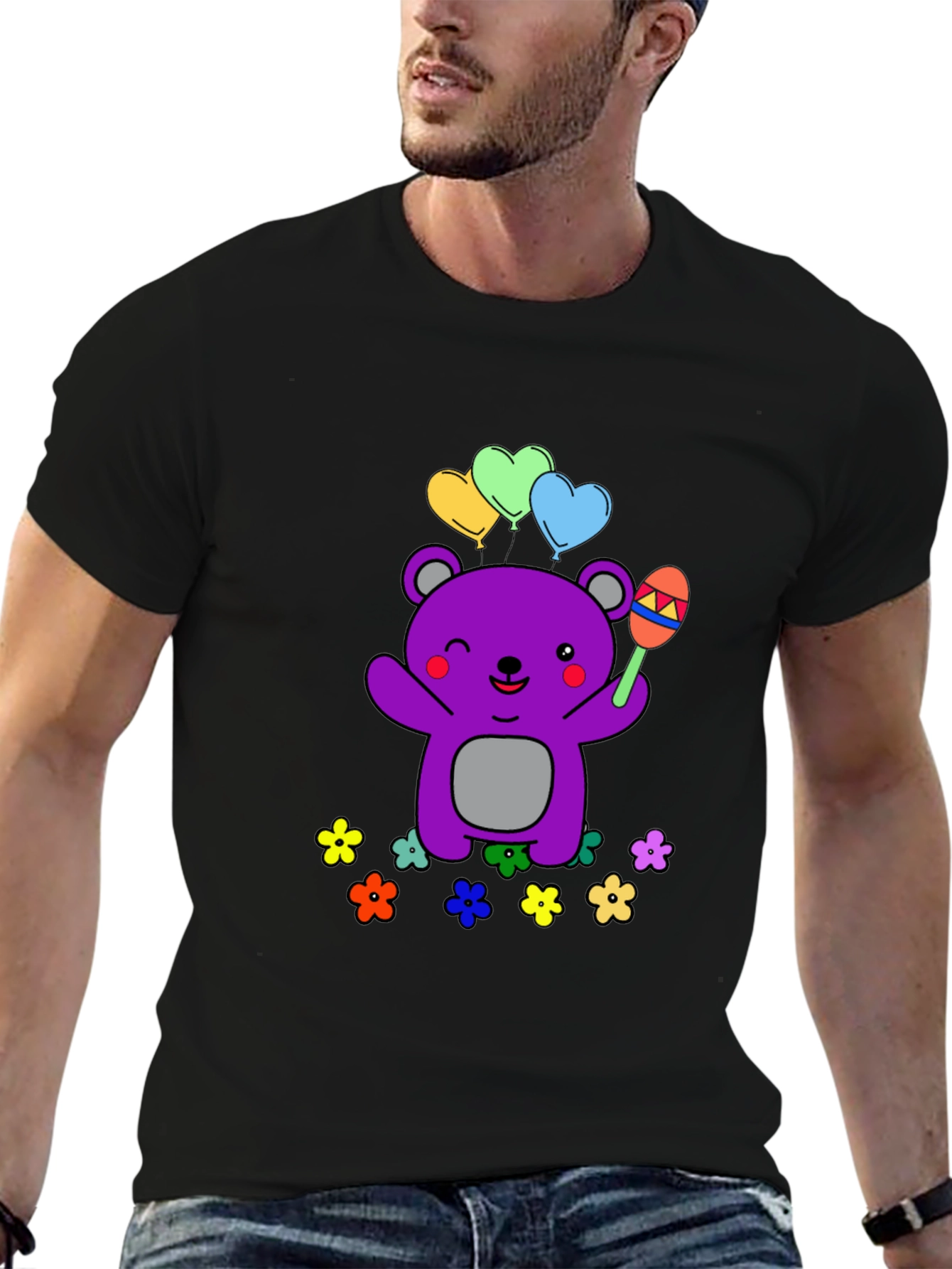 Cute Cartoon Bear Graphic Tee