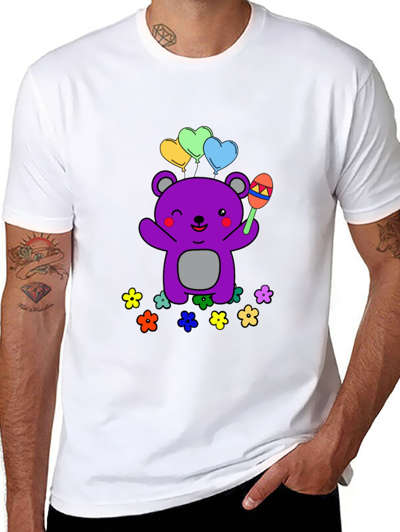 Cute Cartoon Bear Graphic Tee