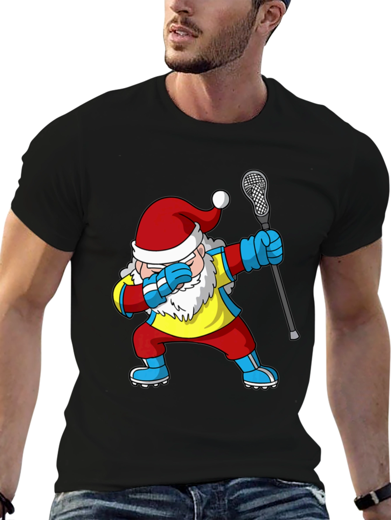 Dabbing Santa Lacrosse T-Shirt