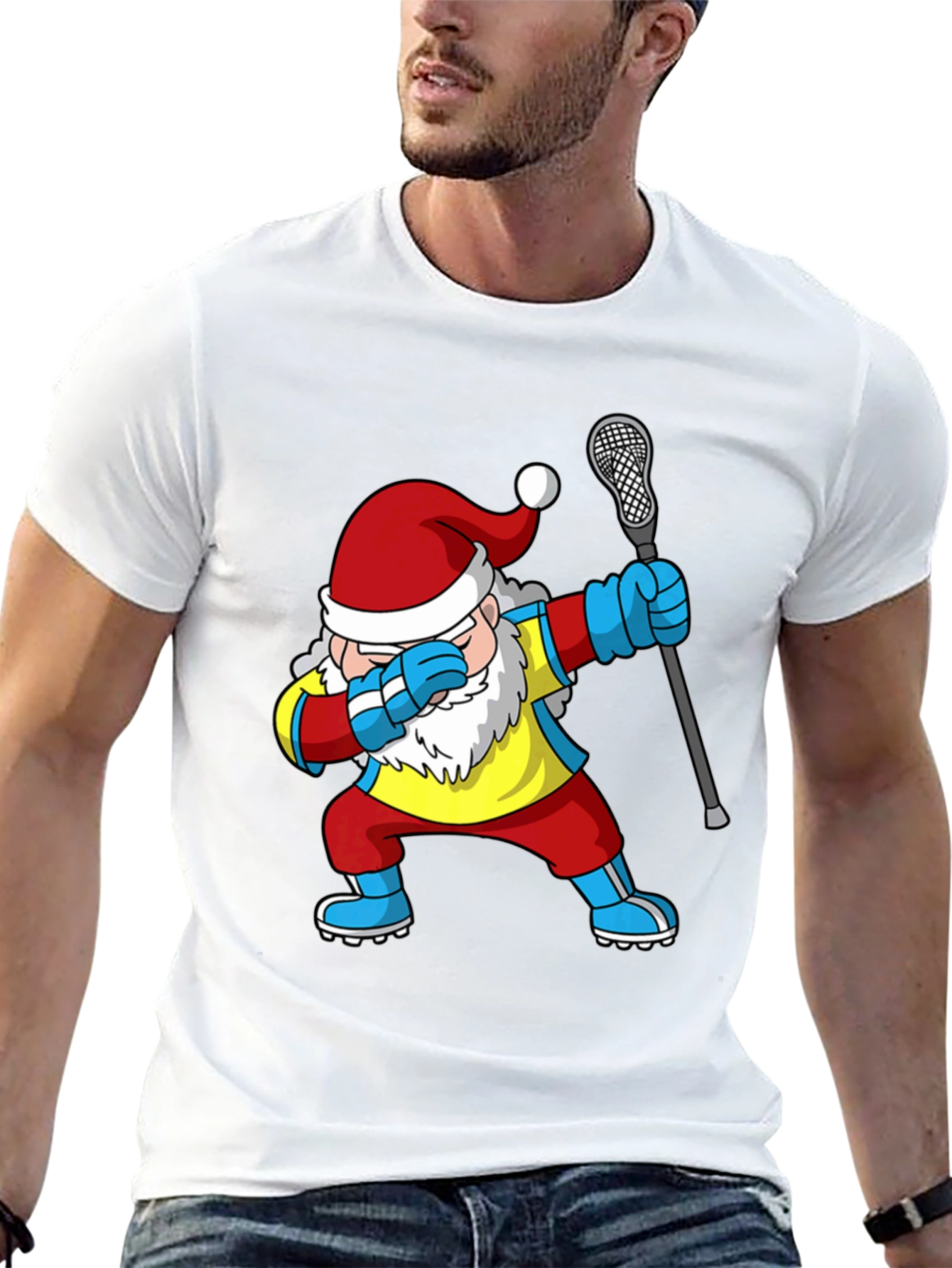 Dabbing Santa Lacrosse T-Shirt