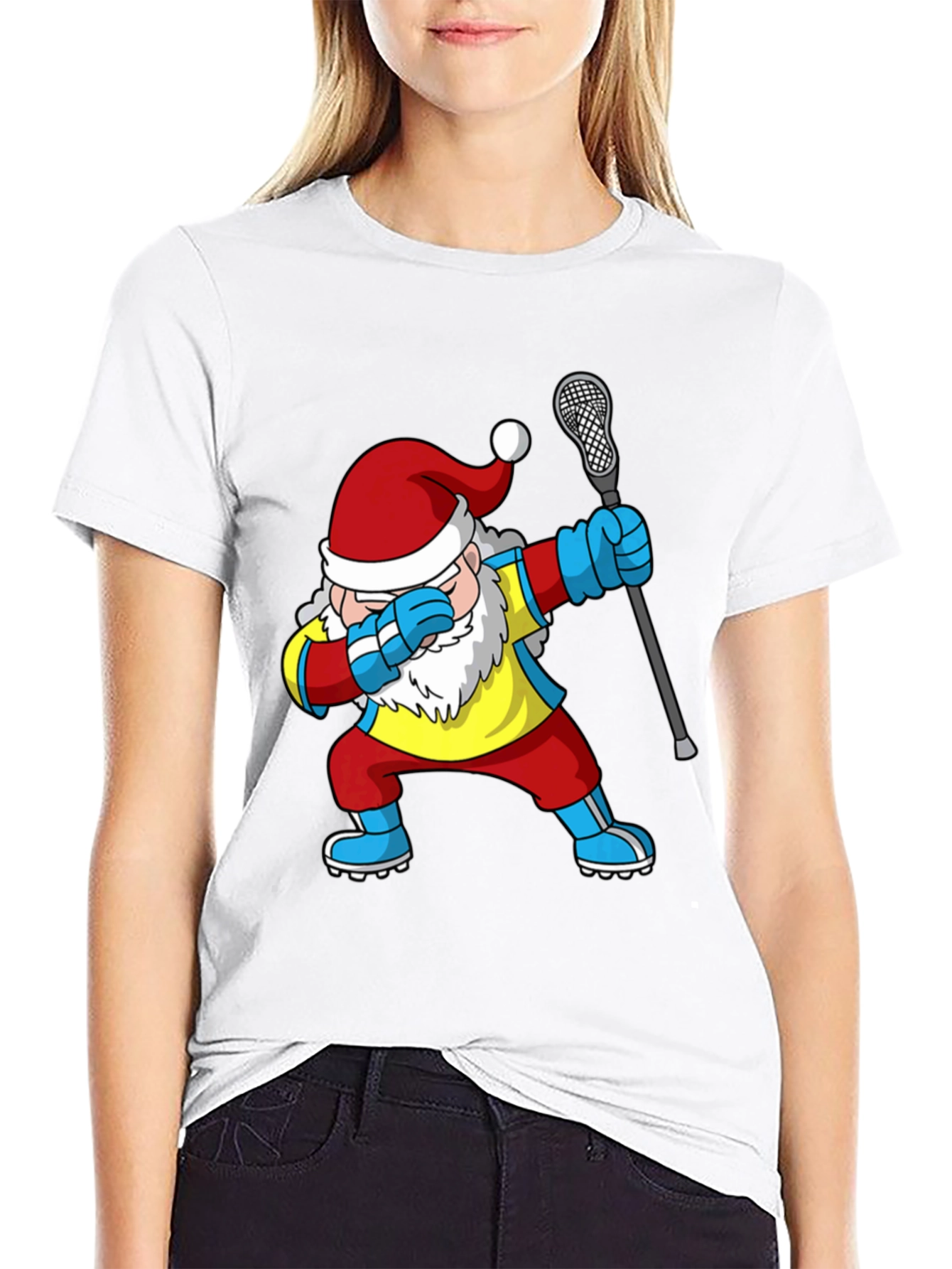 Dabbing Santa Lacrosse T-Shirt
