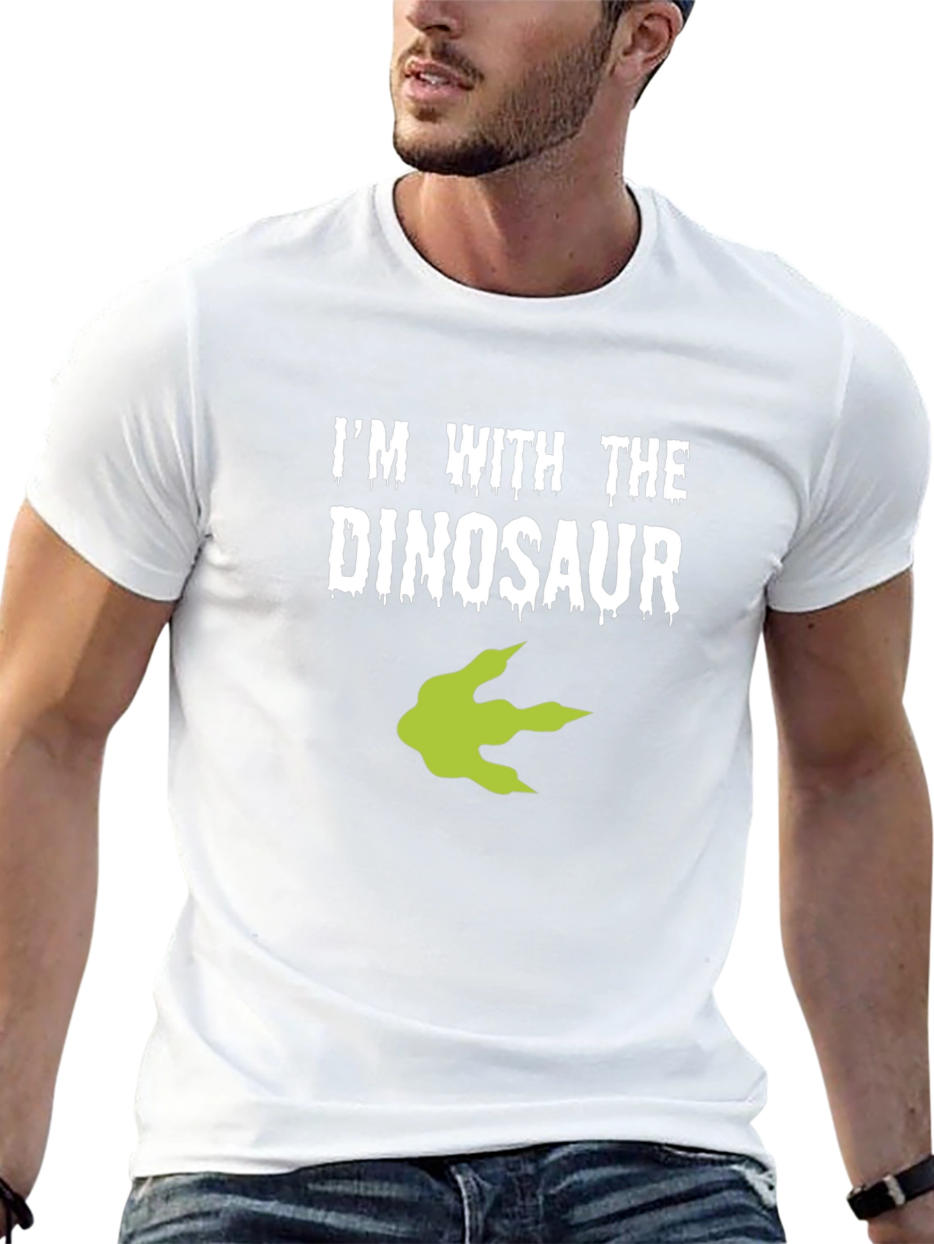 Im With The Dinosaur T-Shirt - Black
