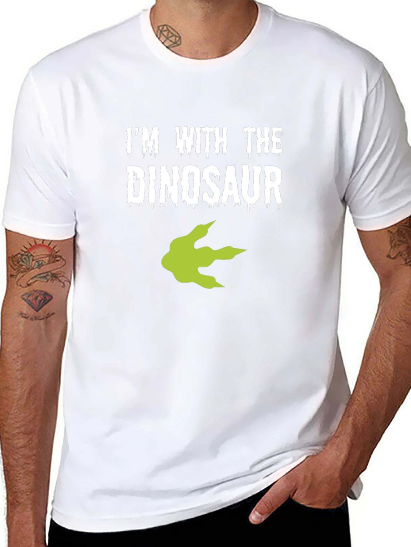 Im With The Dinosaur T-Shirt - Black