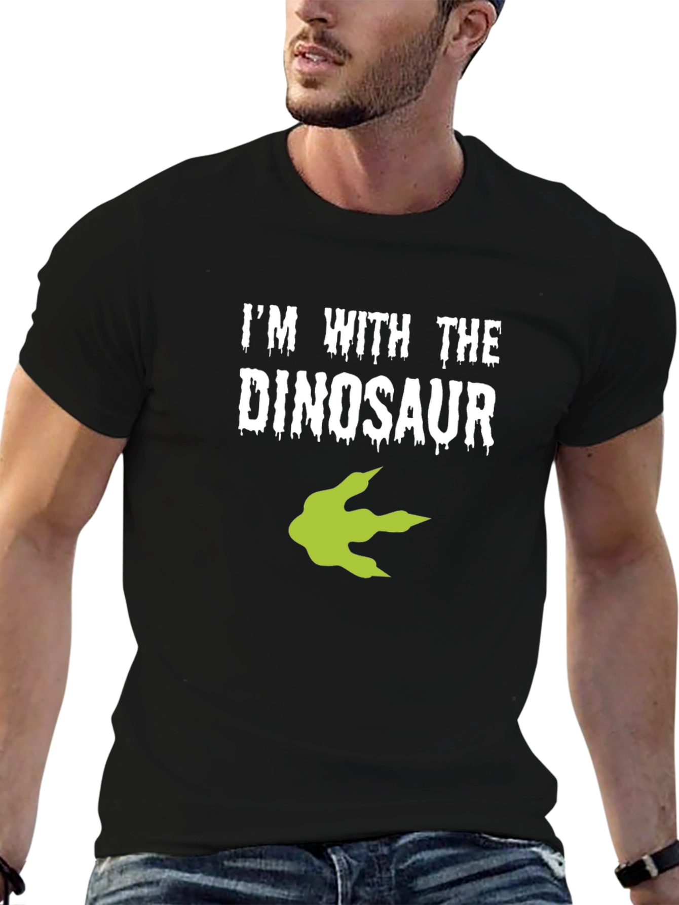 Im With The Dinosaur T-Shirt - Black